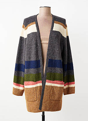 Gilet manches longues maille tricot gris WHITE STUFF femme