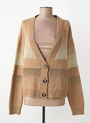 Gilet manches longues coupe cintrée marron PAKO LITTO femme