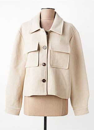 Veste casual coupe droite beige GRACE & MILA femme