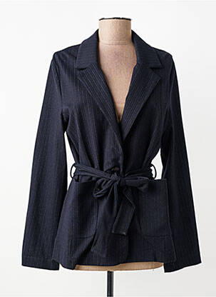 Veste casual col tailleur bleu LA FEE MARABOUTEE femme