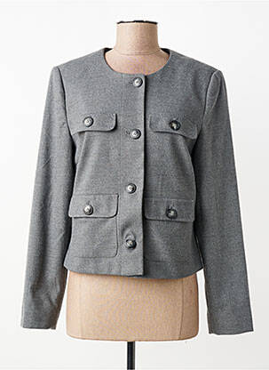 Veste casual col rond gris BETTY BARCLAY femme