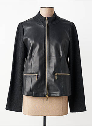 Veste simili cuir coupe cintrée noir BETTY BARCLAY femme