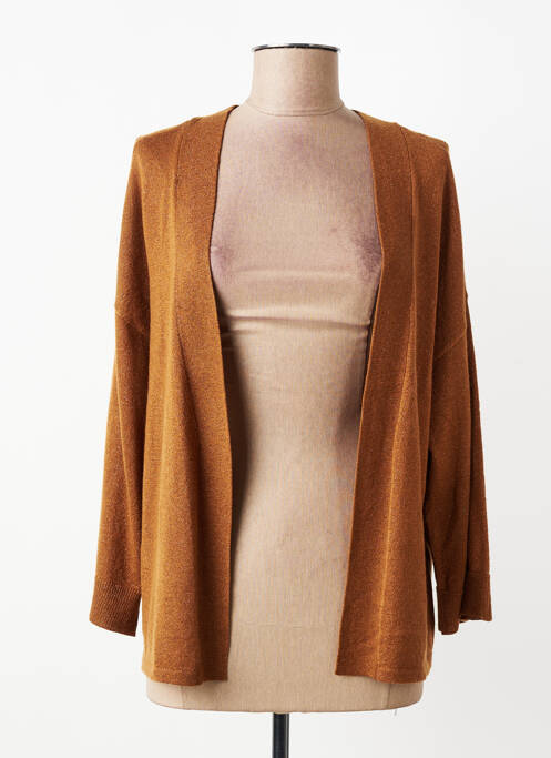 Gilet manches longues manches longues marron VILA femme