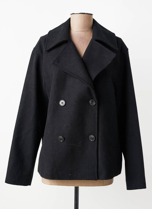 Manteau court fermeture boutonnée sur le devant sans capuche noir SELECTED femme