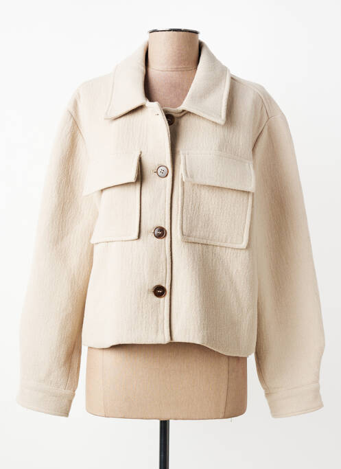 Veste casual coupe droite beige GRACE & MILA femme