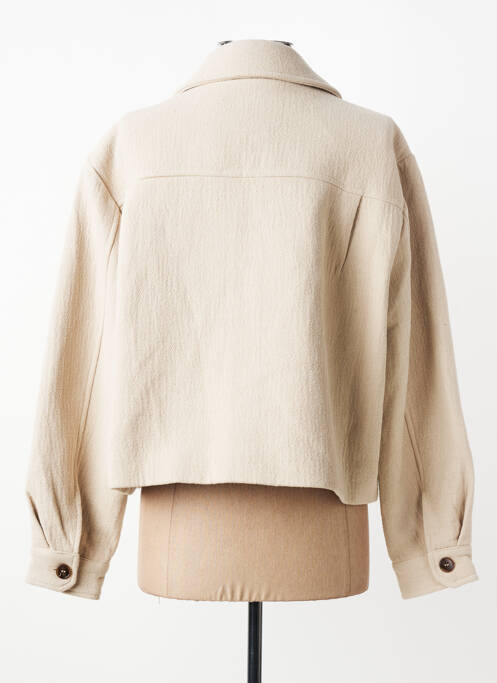 Veste casual coupe droite beige GRACE & MILA femme
