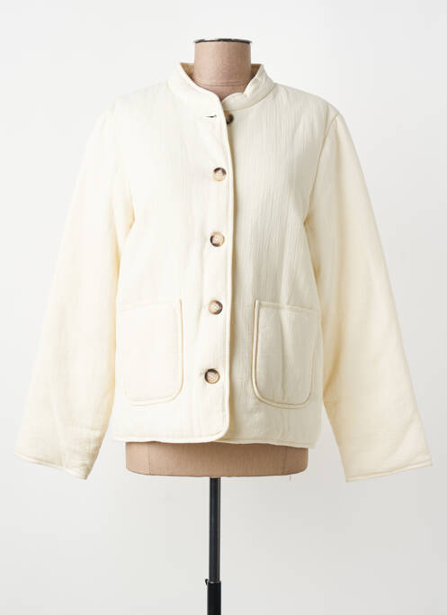 Veste casual col rond beige NICE THINGS femme