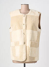 Veste casual col rond beige ICHI femme