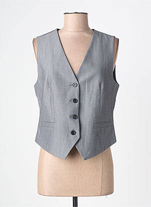 Gilet sans manche coupe droite gris B.YOUNG femme