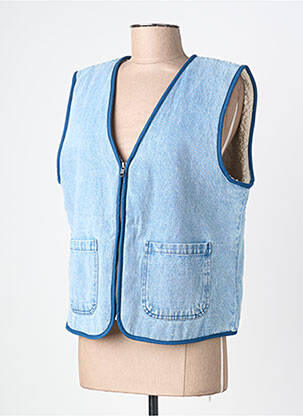 Veste casual coupe droite bleu ICHI femme