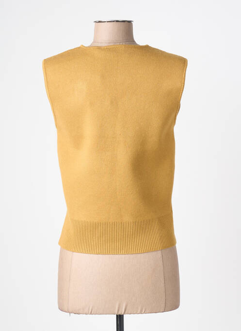 Gilet sans manche fermeture boutonnée sur le devant jaune VILA femme