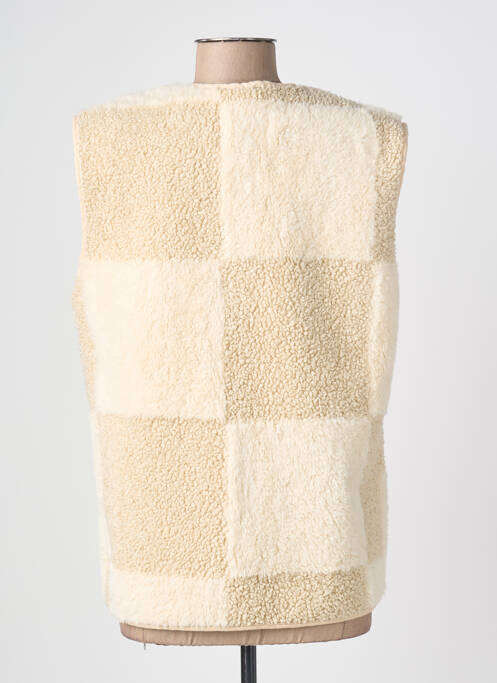 Veste casual col rond beige ICHI femme