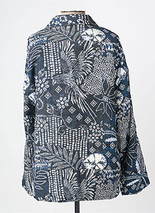 Veste casual coupe droite bleu LAURE + MAX femme