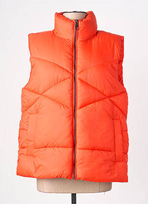 Doudoune poches sans capuche orange ICHI femme