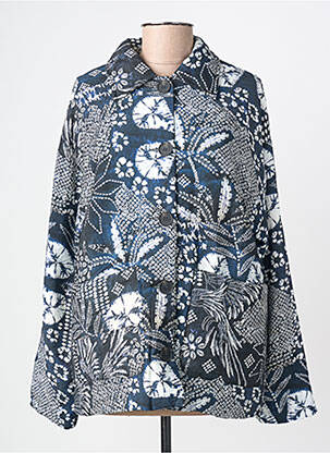 Veste casual coupe droite bleu LAURE + MAX femme