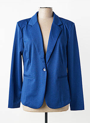 Blazer coupe cintrée bleu ICHI femme