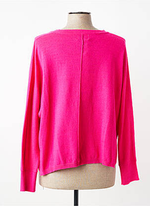 Gilet manches longues fermeture boutonnée sur le devant rose ORFEO femme