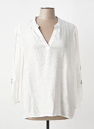 T-shirt coupe droite manches longues blanc B.YOUNG femme