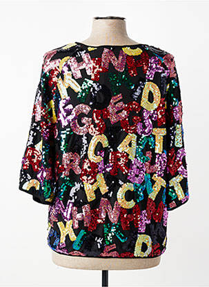 Top manches courtes manches courtes noir POM AMSTERDAM femme