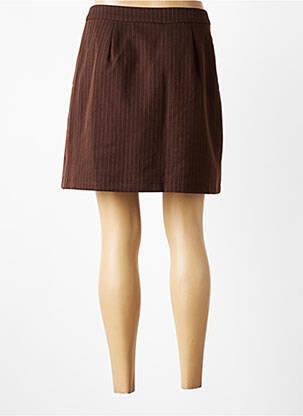 Jupe courte coupe droite marron VILA femme