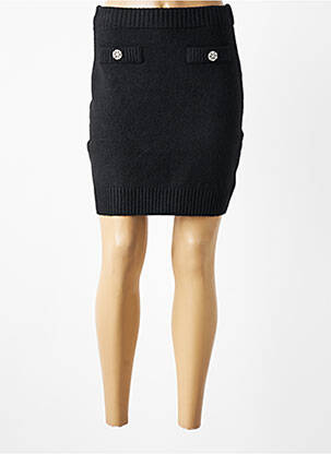 Jupe courte taille élastique noir ANGE femme