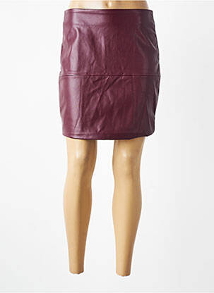 Jupe courte coupe droite violet ICHI femme