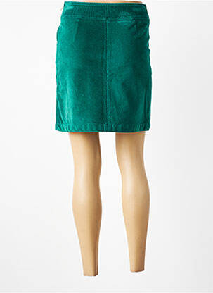 Jupe courte fermeture zip latéral vert LA FEE MARABOUTEE femme