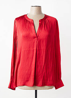 Blouse poignets boutonnés avec fente manches longues rouge BETTY BARCLAY femme