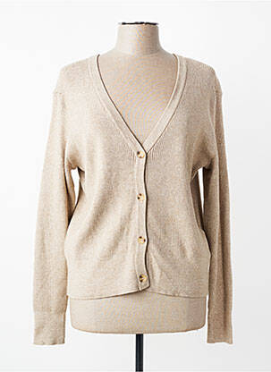 Gilet manches longues coupe cintrée beige VILA femme