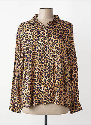 Chemisier coupe droite manches longues marron GERARD DAREL femme