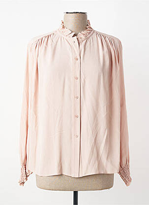Chemisier tissage crêpe manches longues rose GERARD DAREL femme