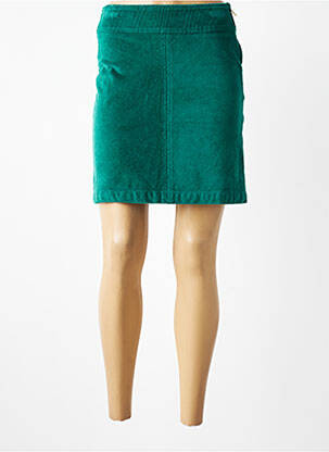 Jupe courte fermeture zip latéral vert LA FEE MARABOUTEE femme