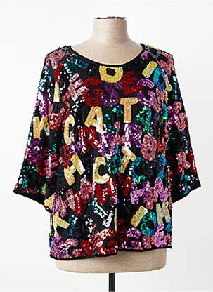 Top manches courtes manches courtes noir POM AMSTERDAM femme