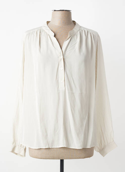 Blouse poignets boutonnés avec fente manches longues blanc GERARD DAREL femme