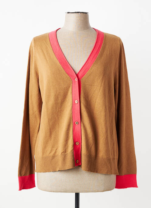 Gilet manches longues coupe cintrée marron WHITE STUFF femme