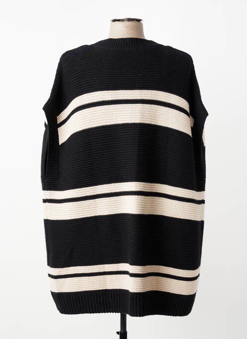 Gilet manches courtes maille tricot noir CECIL femme