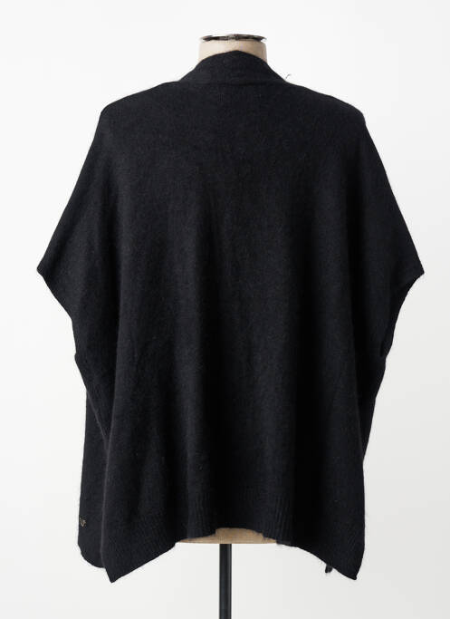 Gilet manches courtes maille tricot noir ORFEO femme