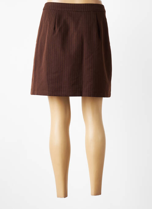 Jupe courte coupe droite marron VILA femme