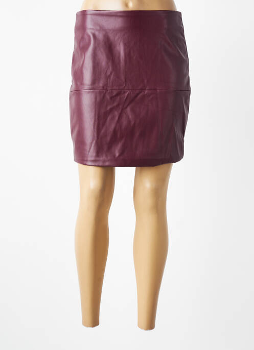 Jupe courte coupe droite violet ICHI femme