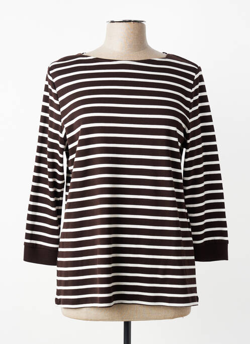 T-shirt coupe cintrée manches longues marron STREET ONE femme