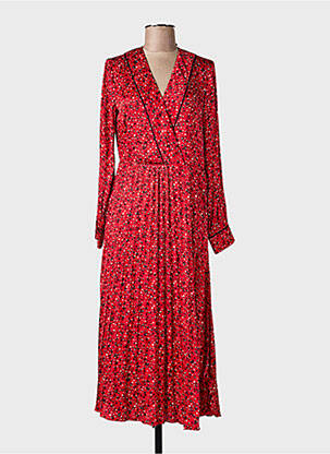 Robe longue manches longues manches longues rouge SCOTCH & SODA femme