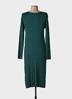 Robe pull col v manches longues vert VERA MONT femme