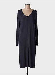 Robe pull col v manches longues noir VERA MONT femme