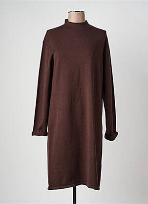 Robe pull col col montant manches longues marron BETTY BARCLAY femme