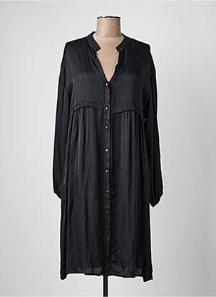 Robe mi-longue manches longues manches longues noir PAKO LITTO femme