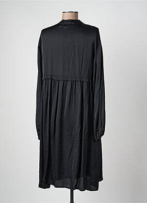 Robe mi-longue coupe fluide manches longues noir PAKO LITTO femme