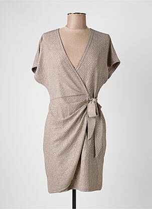 Robe courte manches courtes manches courtes or AN' GE femme