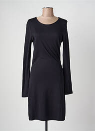Robe mi-longue manches longues manches longues noir VILA femme