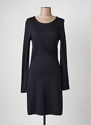 Robe mi-longue manches longues manches longues noir VILA femme
