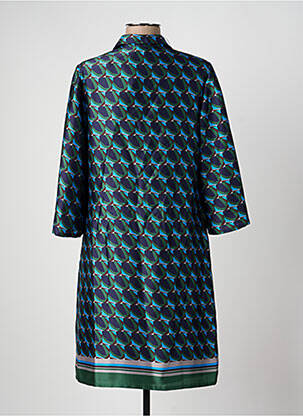 Robe courte manches 3/4 manches 3/4 bleu VERA MONT femme